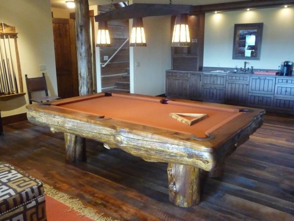 log-pool-table-spruce-bar-rustic