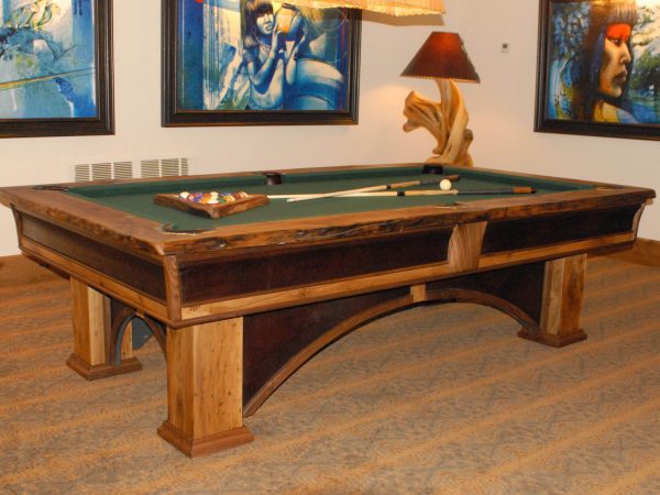 southwest-leather-wood-arched-pool-table